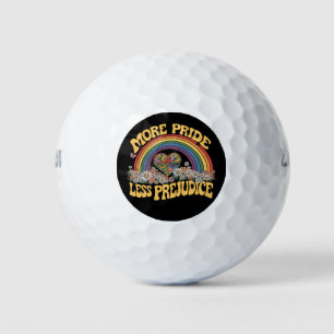 Balles De Golf Plus de fierté Moins de préjugé Retro Rainbow Prid