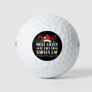 Balles De Golf Plus Susceptible De Péter Sur Les Genoux Du Père N
