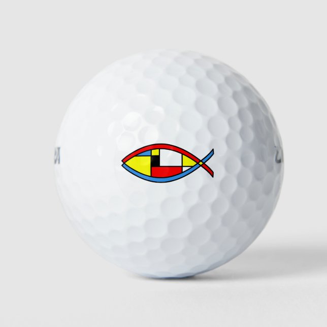 Balles De Golf Poisson Abstrait (Devant)