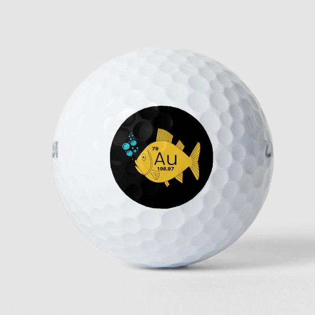 Balles De Golf Poisson d'or (Devant)