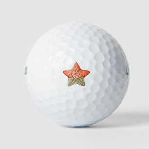 Balles De Golf Poisson-étoile d'or orange