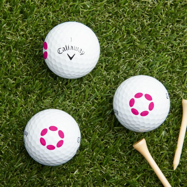 Balles De Golf Polkadot (Herbe in situ)