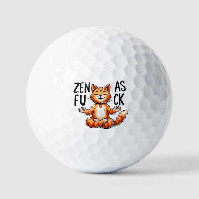 Balles De Golf Pose de Yoga de chat - Zen (Recto)