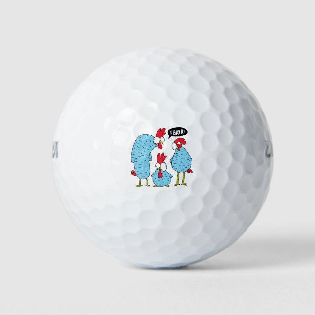 Balles De Golf Poulets fous (Devant)