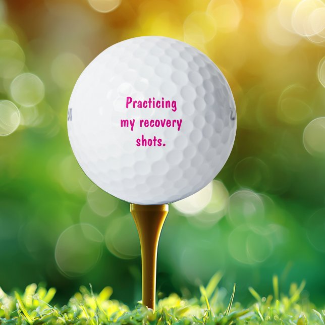 Balles De Golf Pratiquer mes plans de récupération, Drôle, Person (Créateur téléchargé)