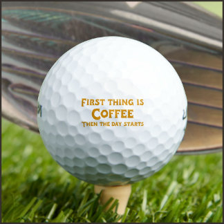 Balles De Golf Première chose, le café (en jaune)