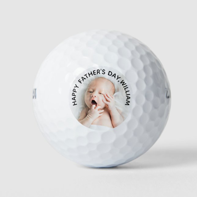 Balles De Golf Première Fête des pères photo personnalisée (Devant)