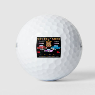 Balles De Golf Prenez vos coups de pied. Route 66 t-shirts et cad