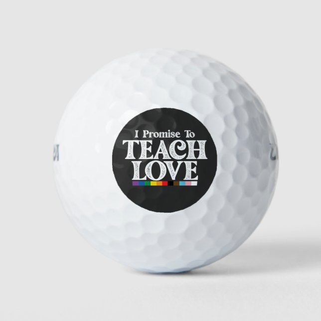 Balles De Golf Professeur De Fierté LGBT Je Promets D'Enseigner L (Devant)