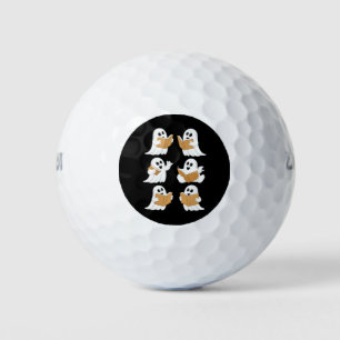 Balles De Golf Professeur Halloween Fantôme Lecture Livres Biblio