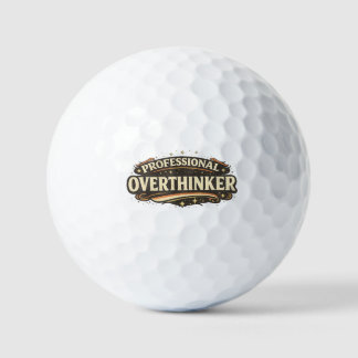 Balles De Golf Professional Overthinker Vintage Retro Typography 