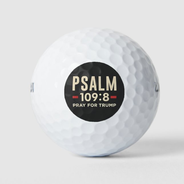 Balles De Golf Psaume 109:8 Priez pour l'inauguration de la relig (Devant)