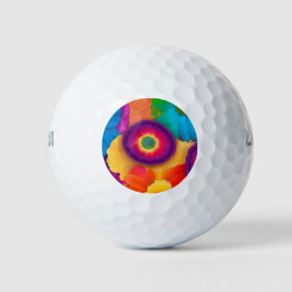 Balles De Golf Puissance des fleurs : Un design floral vibre et c