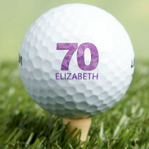 Purple 70e anniversaire Golfer cadeau 70 ans éléga