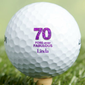Balles De Golf Purple 70th Birthday Coworker Don - Fabuleux 70