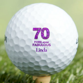 Balles De Golf Purple 70th Birthday Neighbor Don - Fabuleux 70