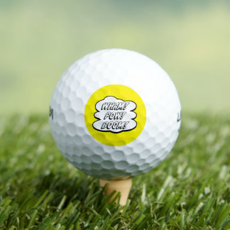 Balles De Golf QUOI ! POW ! BOOM ! Ballons de golf inspirés par l
