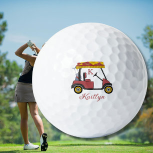 Balles De Golf Radiant en Rouge Nom de Panier de Golf Personnalis