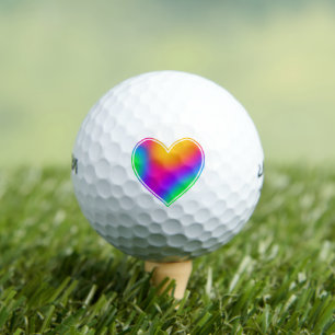 Balles De Golf Rainbow Heart Golf Balls