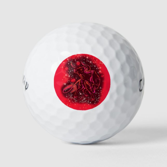 Balles De Golf Red Bull Golf Balls Courir Dans La Nuit étoilée (Devant)