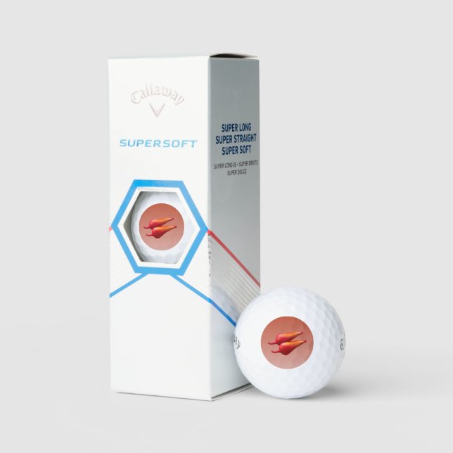 Balles De Golf Red Chili Peppers Callaway Supersoft golf balls 3p (Conditionnement)