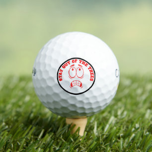 Balles De Golf Red Funny Face Restez hors des arbres