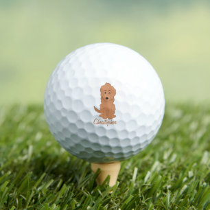 Balles De Golf Red Goldendoodle Chien Design