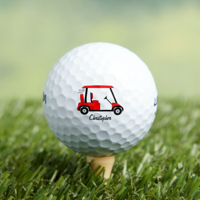 Balles De Golf Red Golf Buggy Design (T-shirt Insitu)
