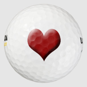 Balles De Golf Red Heart Valentine