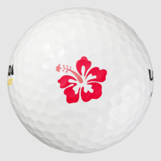 Balles De Golf Red Hibiscus Logo Golf Ball