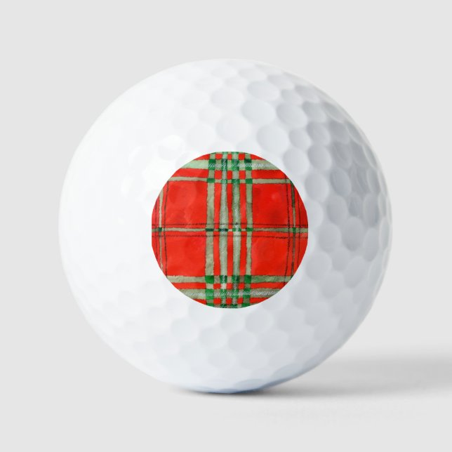 Balles De Golf RED SCOTT TARTAN Golf Balls (Recto)