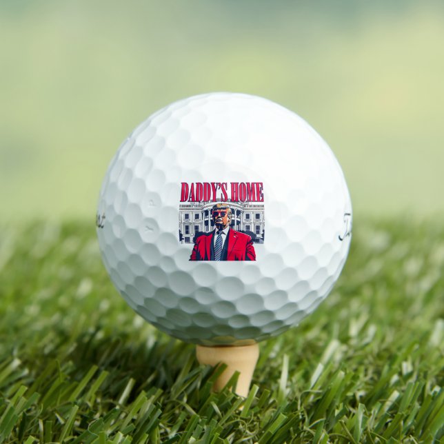 Balles De Golf Red White & Blue Daddy's Home Trump Whitehouse (T-shirt Insitu)