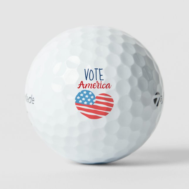 Balles De Golf Reminder to 'Vote America' Civic Pride Patriotic  (Recto)