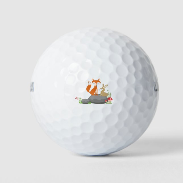 Balles De Golf Renard et lapin (Devant)