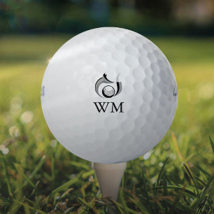 Balles De Golf Renard Moderne Monogramme Personnalisé