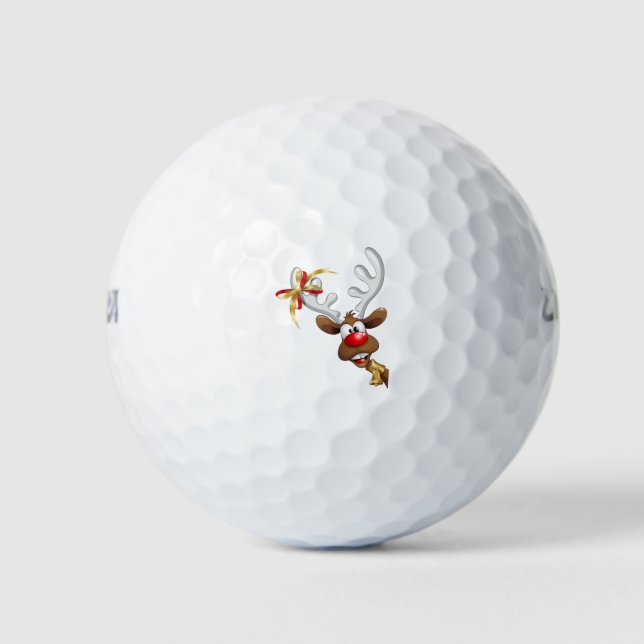 Balles De Golf Rennes de noël amusantes (Devant)