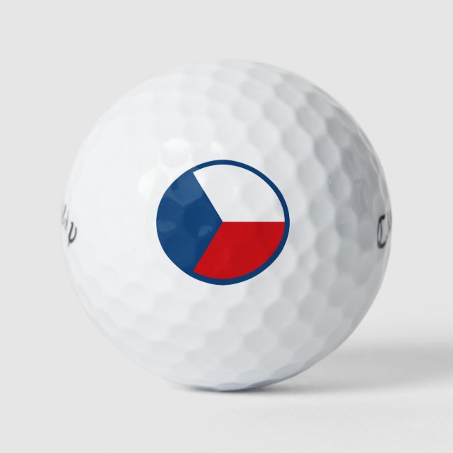 Balles De Golf République tchèque rond drapeau symbole du pays ar (Devant)