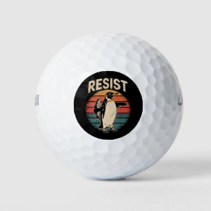 Balles De Golf Résister Activisme Penguins Manifestation Tarifs R
