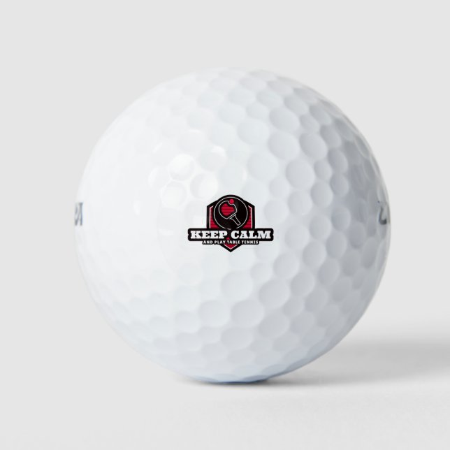 Balles De Golf Restez Calme Et Jouez Au Tennis De Table (Devant)