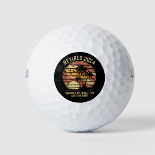 Balles De Golf Retraité 2024 J'Ai Travaillé Toute Ma Vie Retraite