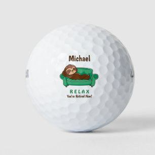 Balles De Golf Retraite Retraite Mignonne Drôle Lazy Sloth