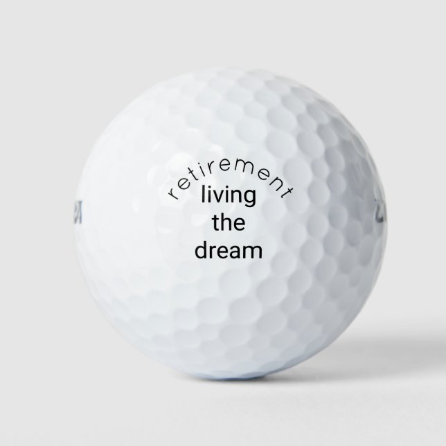 Balles De Golf Retraite Vivre le rêve (Devant)