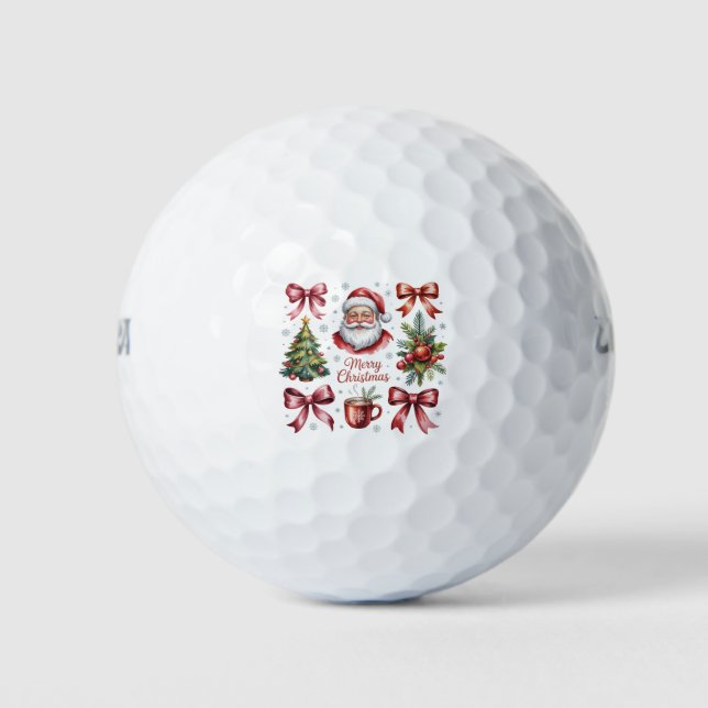 Balles De Golf Retro Red Coquette Noël Noël Noël Noël Noël Noël N (Devant)