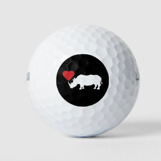Balles De Golf Rhino-Blanc-Coeur