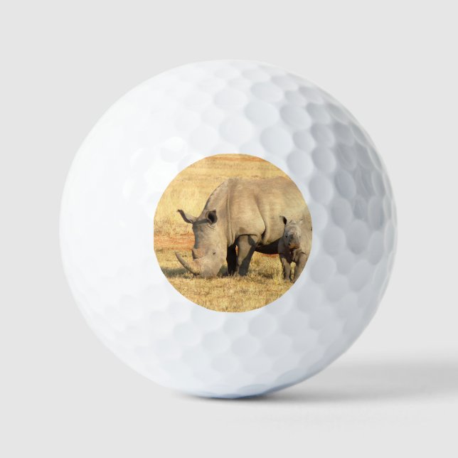 Balles De Golf rhinocéros mignons en afrique (Recto)