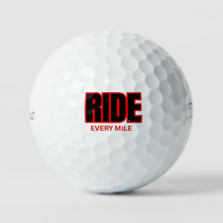 Balles De Golf Ride Every Mile – Typographie d'aventure moto