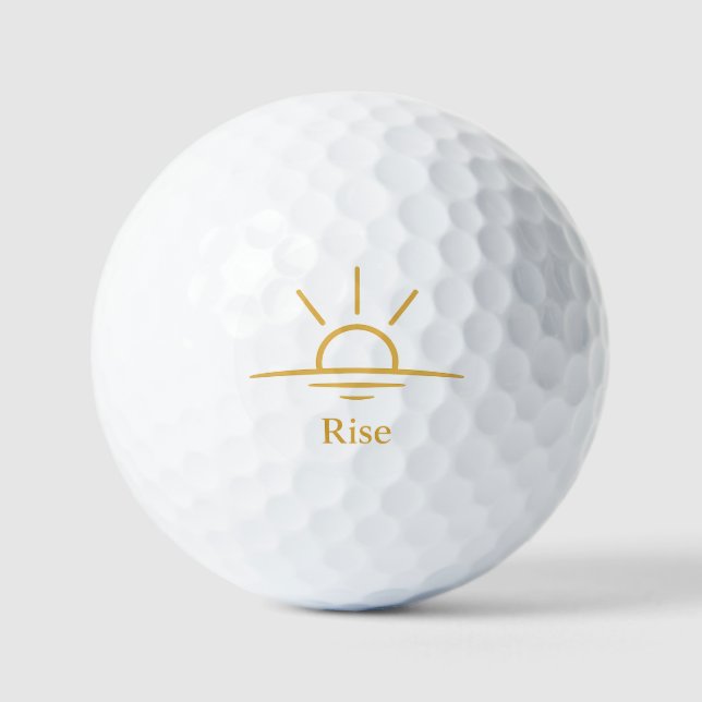 Balles De Golf Rise — Minimalist Sunrise (Recto)