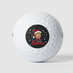 Balles De Golf Rizz de la saison drôle de Trump Noël Santa