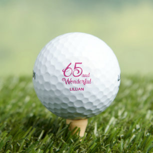 Balles De Golf Romantique 65ème cadeau pour femme - Design de scr