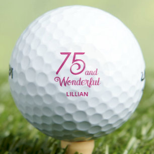 Balles De Golf Romantique 75ème cadeau pour femme - Design de scr